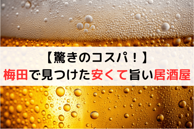 【驚きのコスパ！】梅田で見つけた安くてウマい居酒屋15選